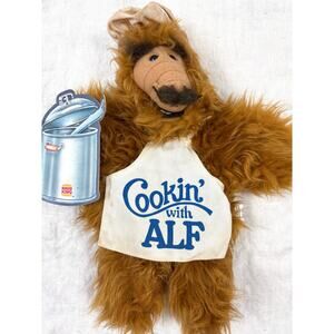 Cookin’ with Alf Chef Plush Hand Puppet 1988 Burger King Promotion 80s TV NOS